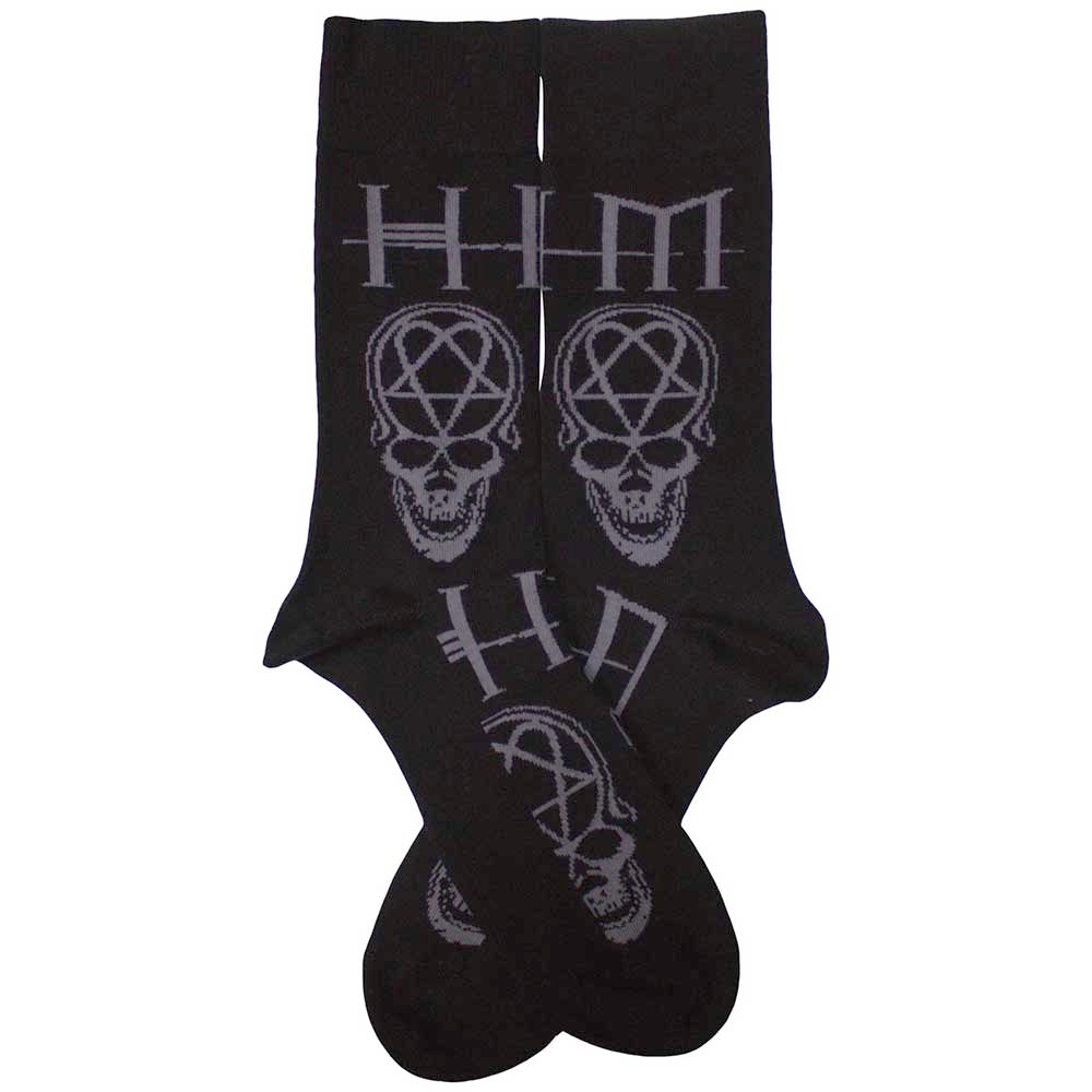 Him - Heartagram Skull Sokken - Zwart
